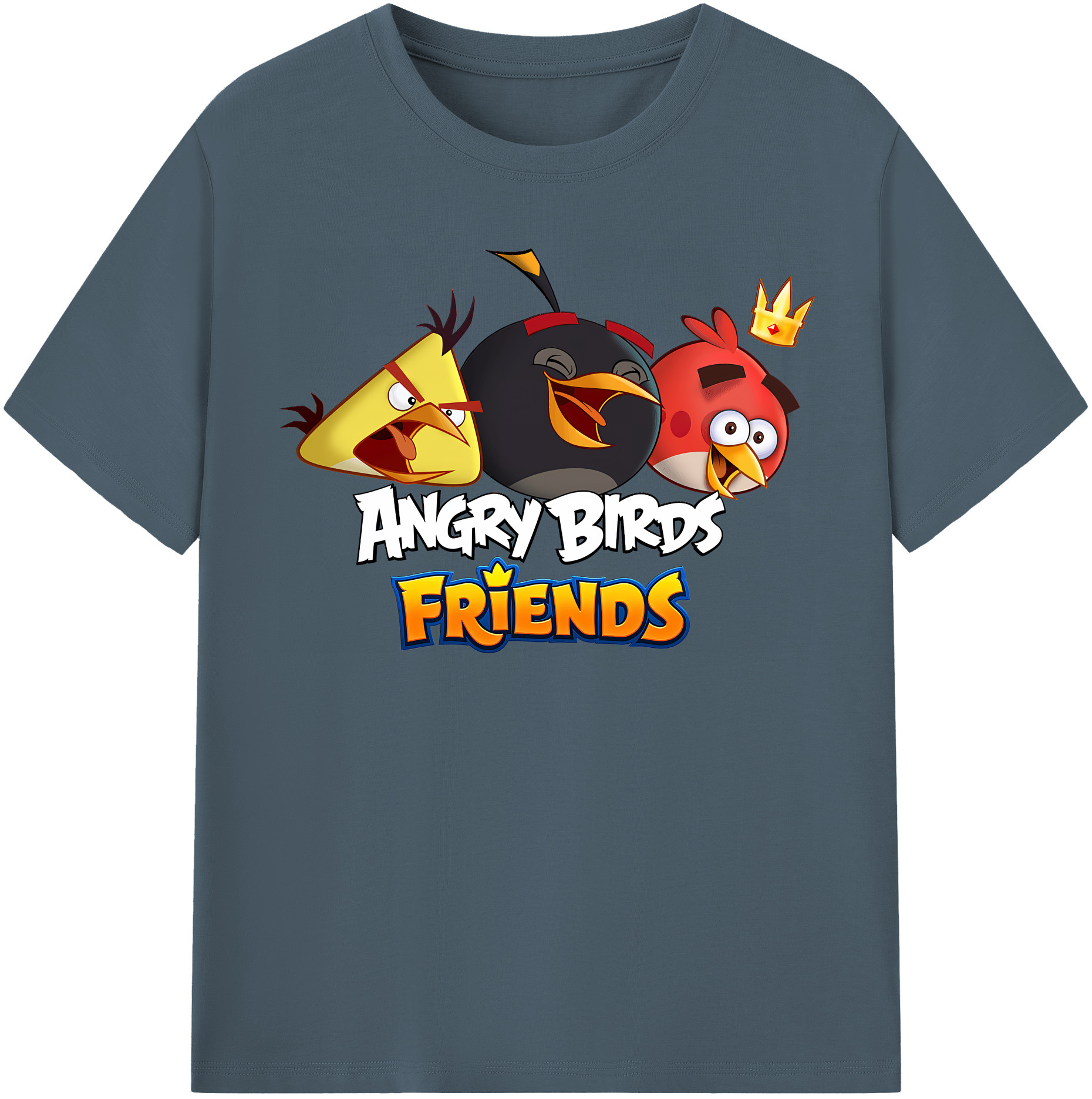 （画像用） Angry Birds アングリーバード 綿100％半袖Tシャツ（フロントプリント）